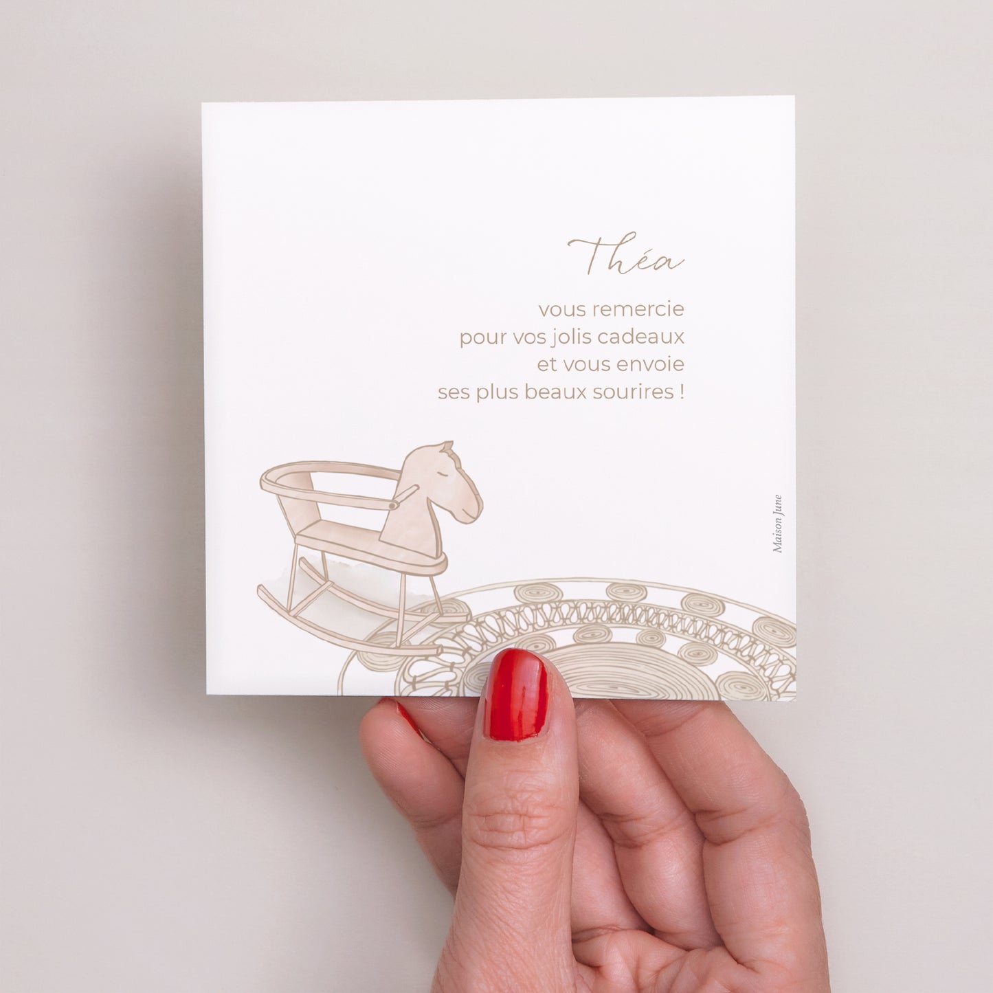 Remerciements Naissance Carré Douce nuit photo N° 3