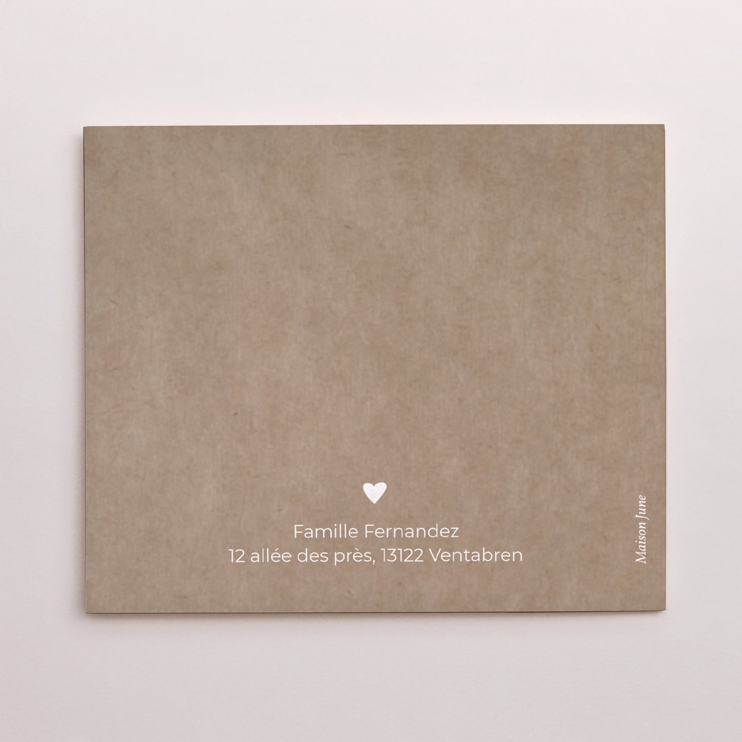 Remerciements Naissance Double volet asymétrique Composition kraft photo N° 3