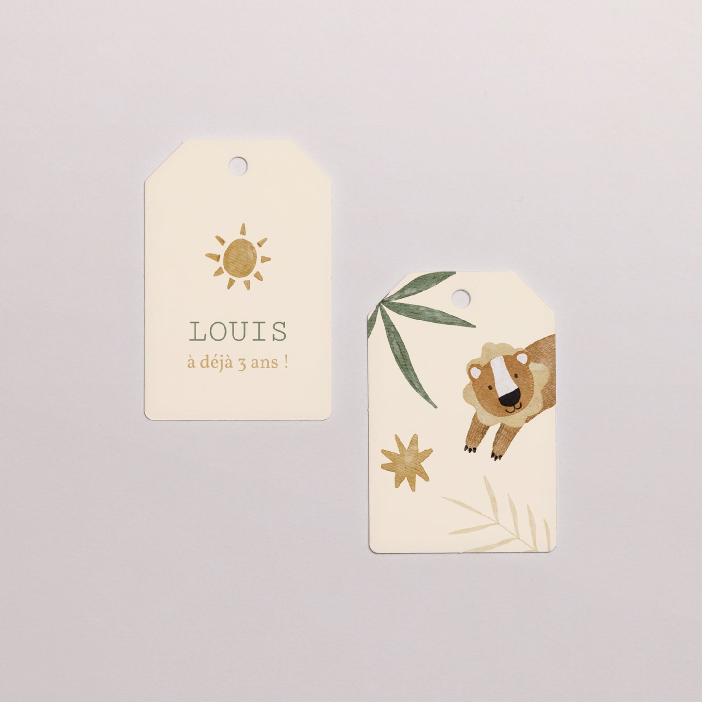Boîte à bonbons Anniversaire Enfant boule avec étiquette fanion Animaux Savane photo N° 4
