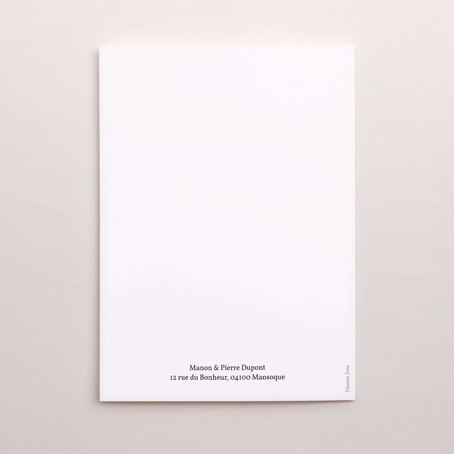 Remerciements Mariage Portrait double volet Cadre romantique photo N° 3