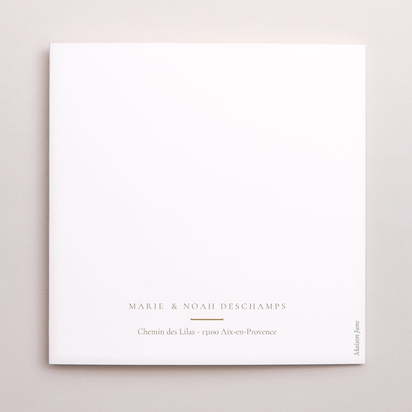 Remerciements Mariage Triptyque asymétrique Dorure élégante photo N° 3