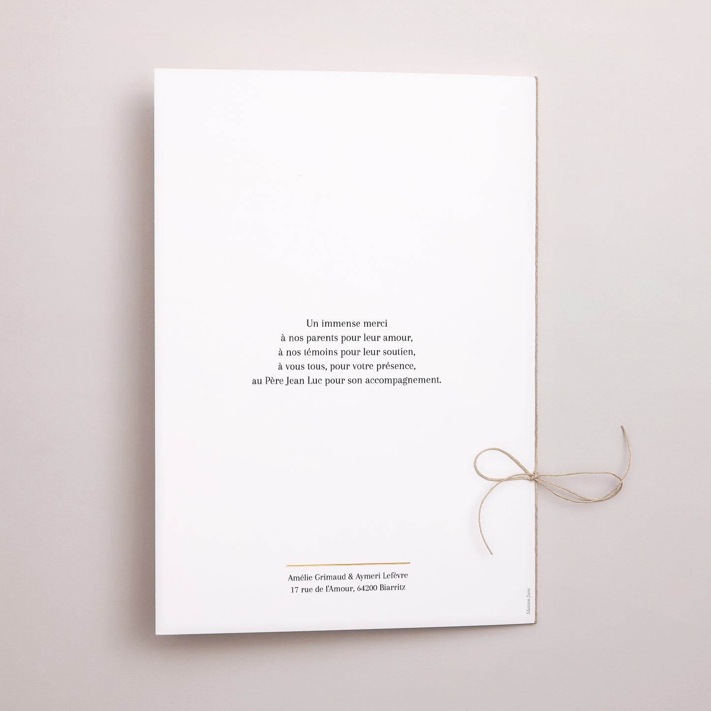 Livret de messe Mariage Double volet Destins liés photo N° 3