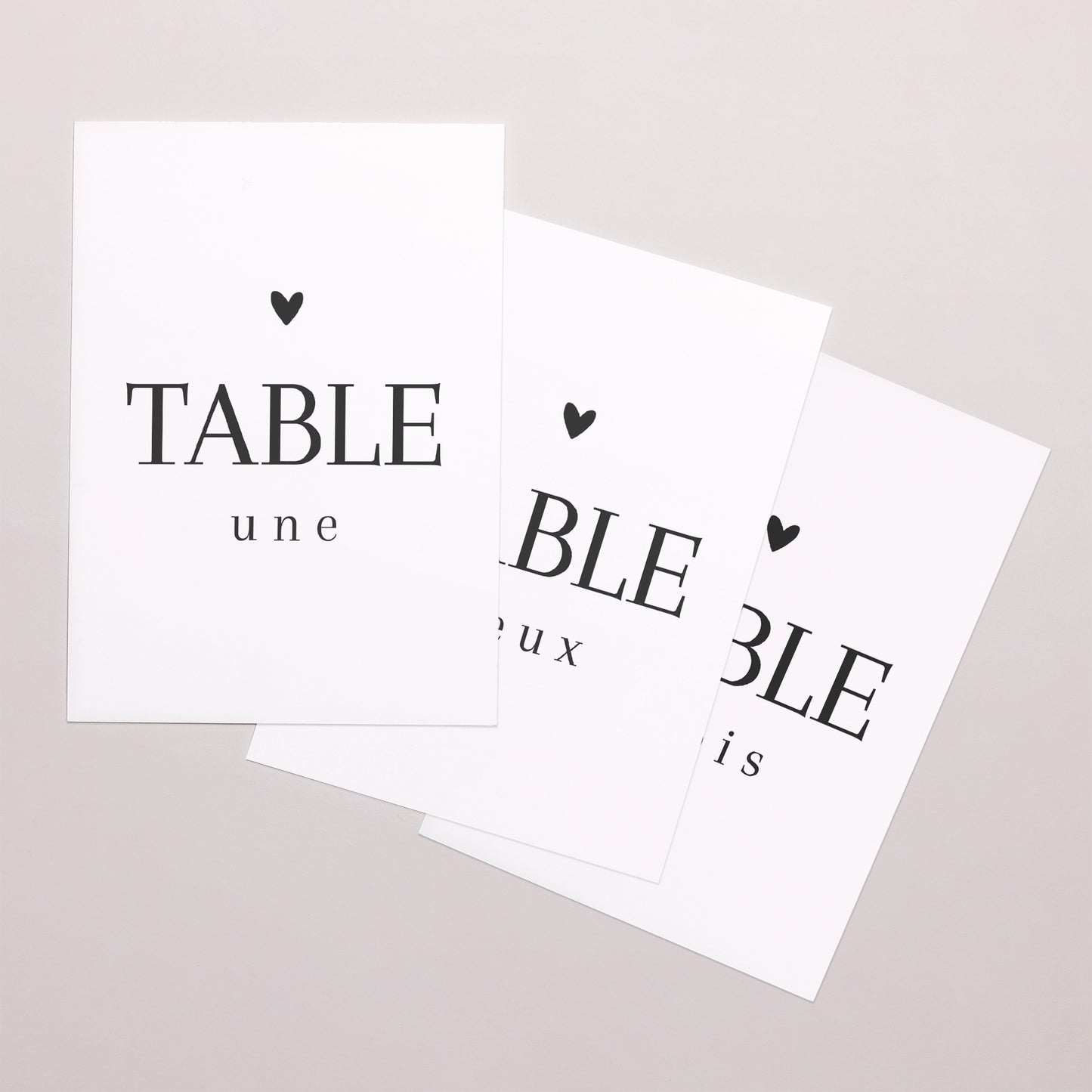Marque table Mariage Rectangle Amour immense photo N° 1