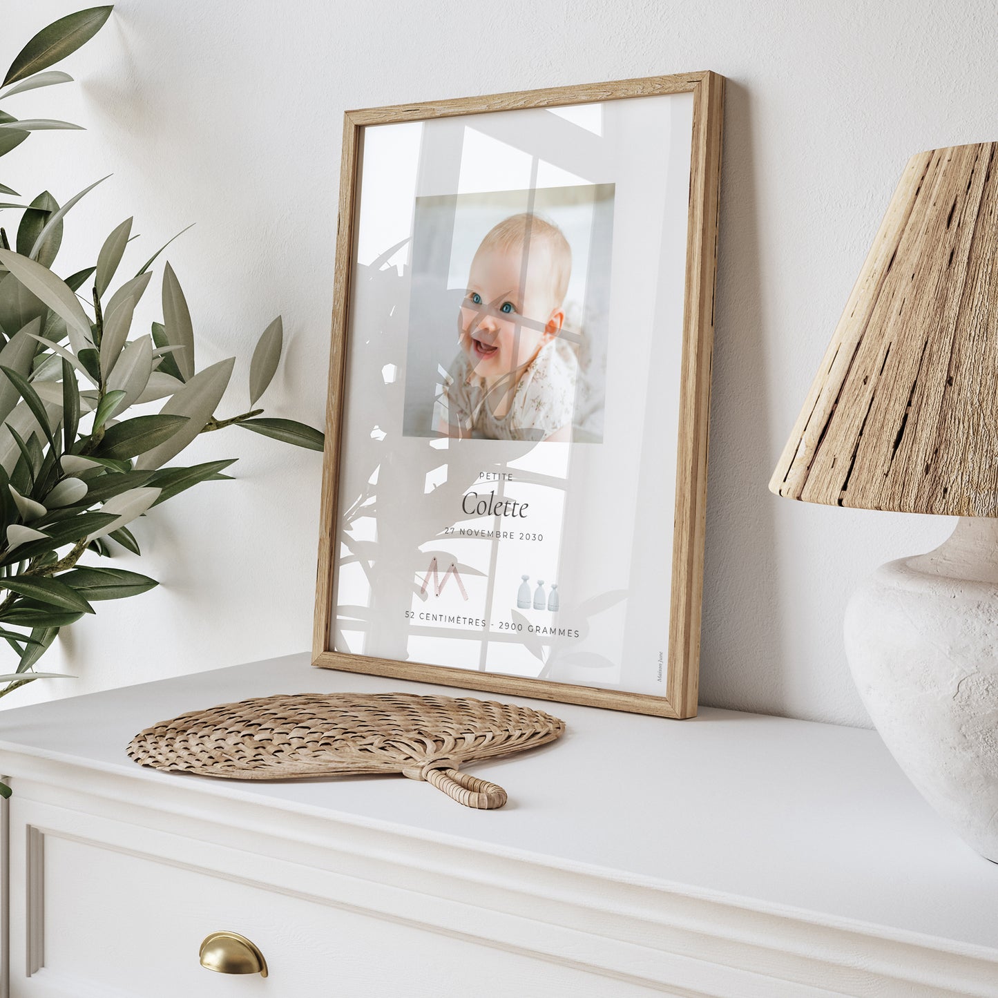 Affiche Naissance Portrait Douceur d'Aquarelle photo N° 5