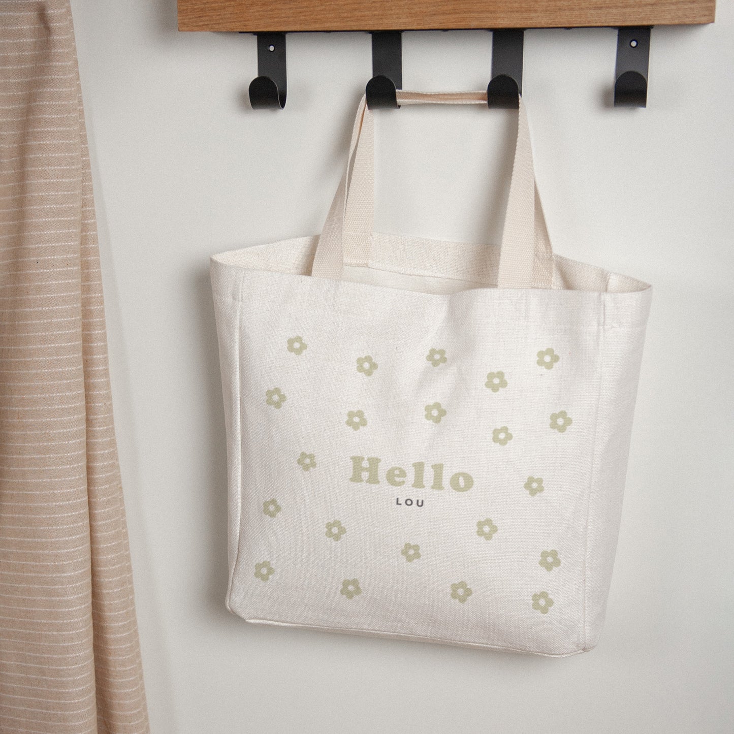 Tote bag Objets Anse en toile Motif fleur photo N° 1