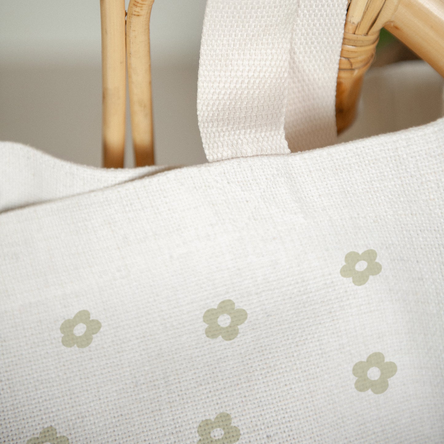 Tote bag Objets Anse en toile Motif fleur photo N° 3