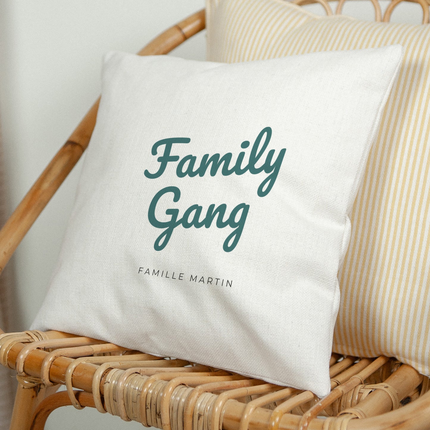 Coussin Objets Beige naturel Family Gang photo N° 1