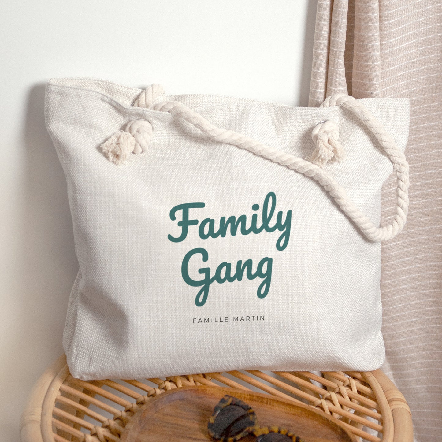 Sac cabas Objets Anse en corde Family Gang photo N° 1