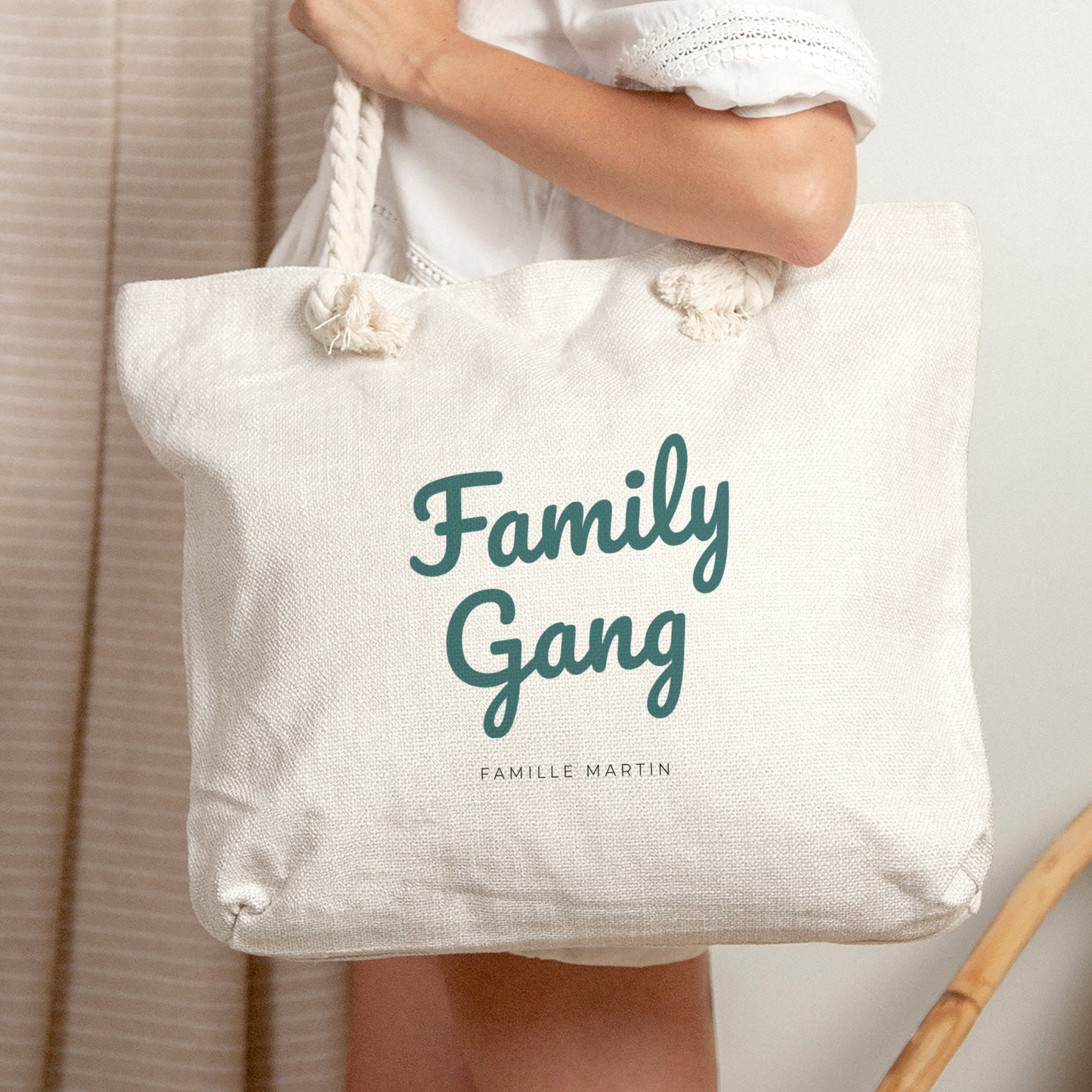 Sac cabas Objets Anse en corde Family Gang photo N° 2