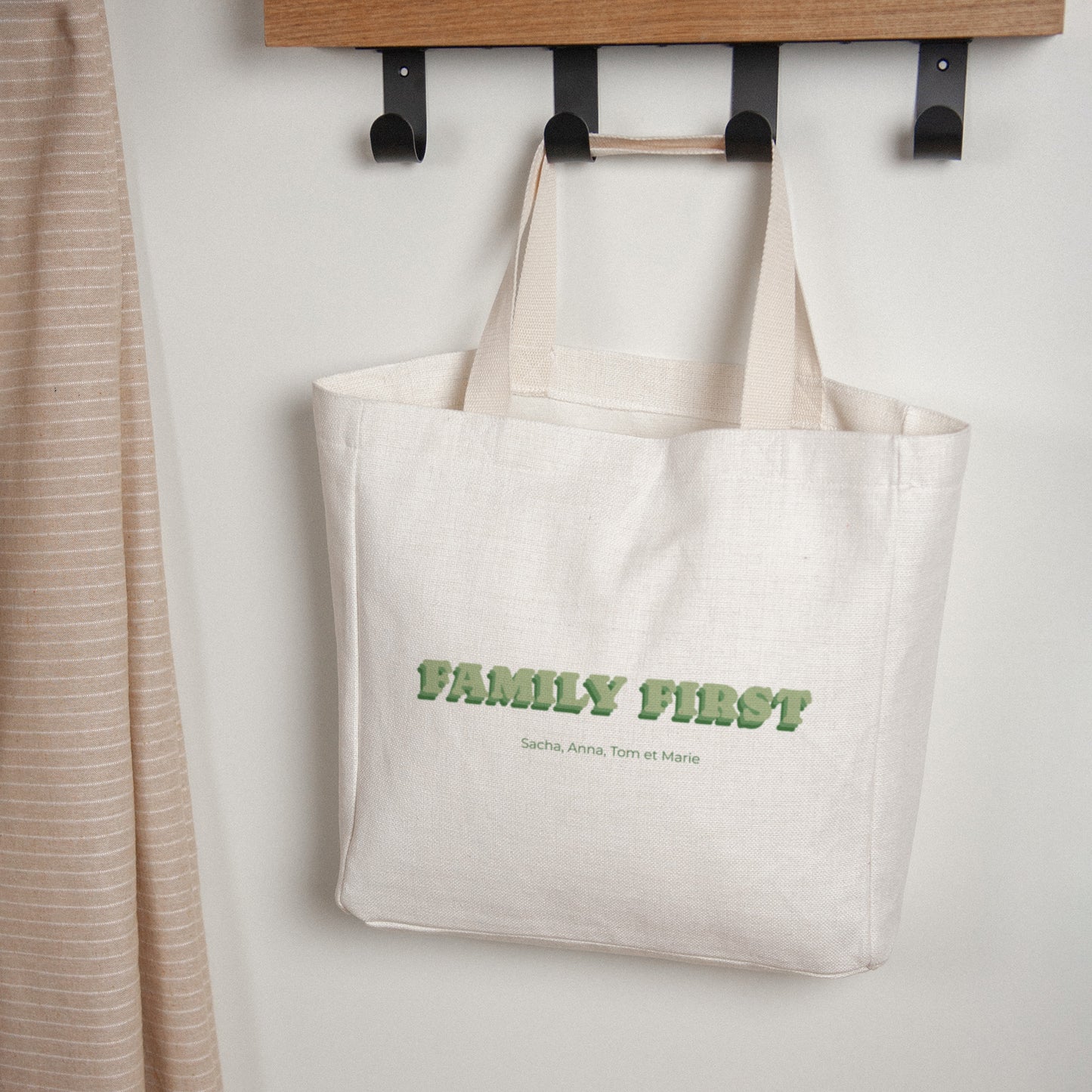 Tote bag Objets Anse en toile Family first photo N° 1