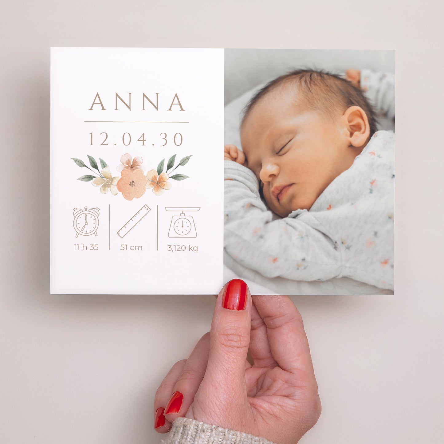 Faire-part Naissance Paysage Douceur Florale photo N° 3