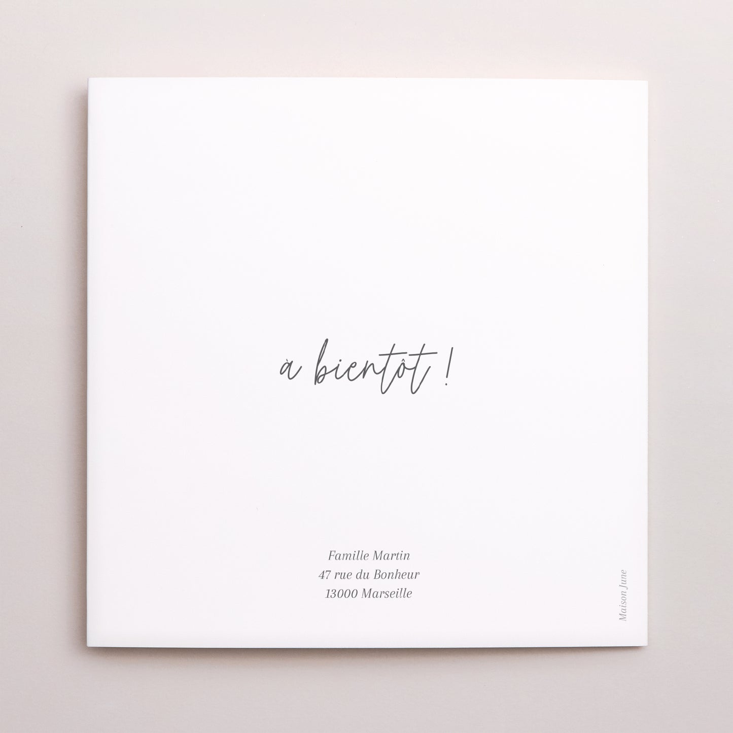 Faire-part Naissance Carré double volet Tendresse rêvée photo N° 3