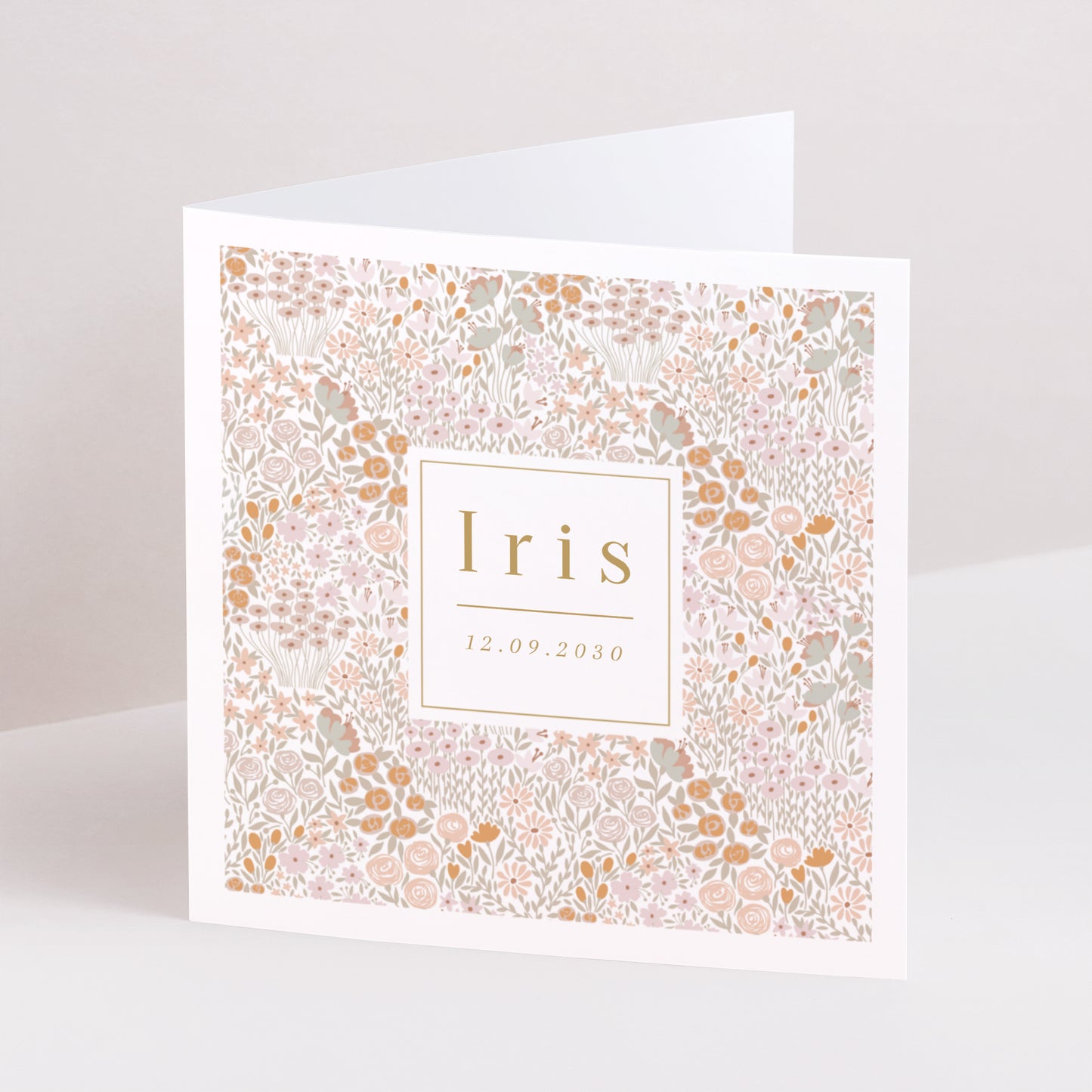 Faire-part Naissance Carré double volet Washi Liberty photo N° 1