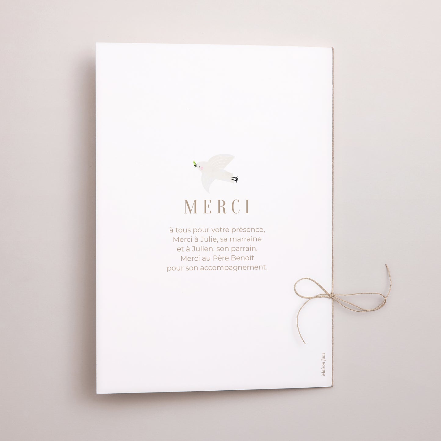 Livret de messe Naissance Double volet Photographique Basique photo N° 3