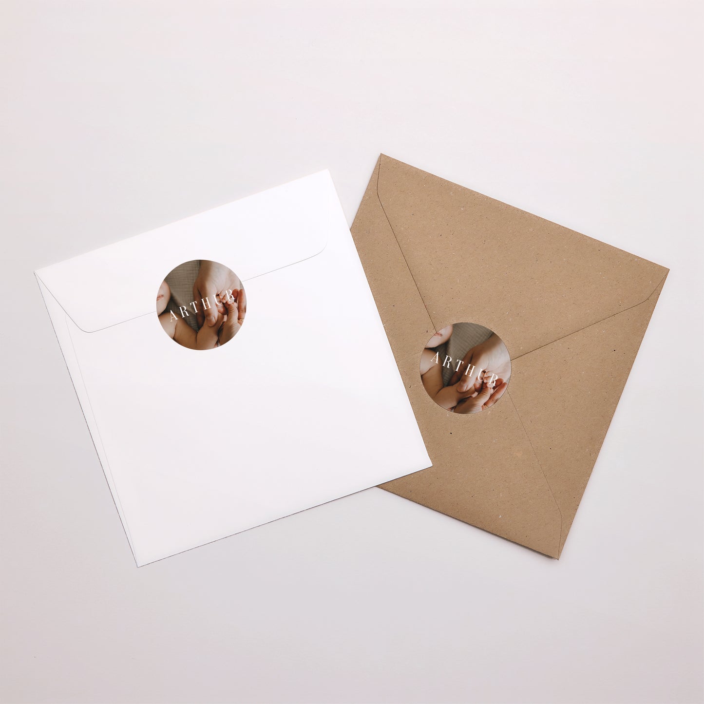 Sticker Naissance Rond Photographique Basique photo N° 3