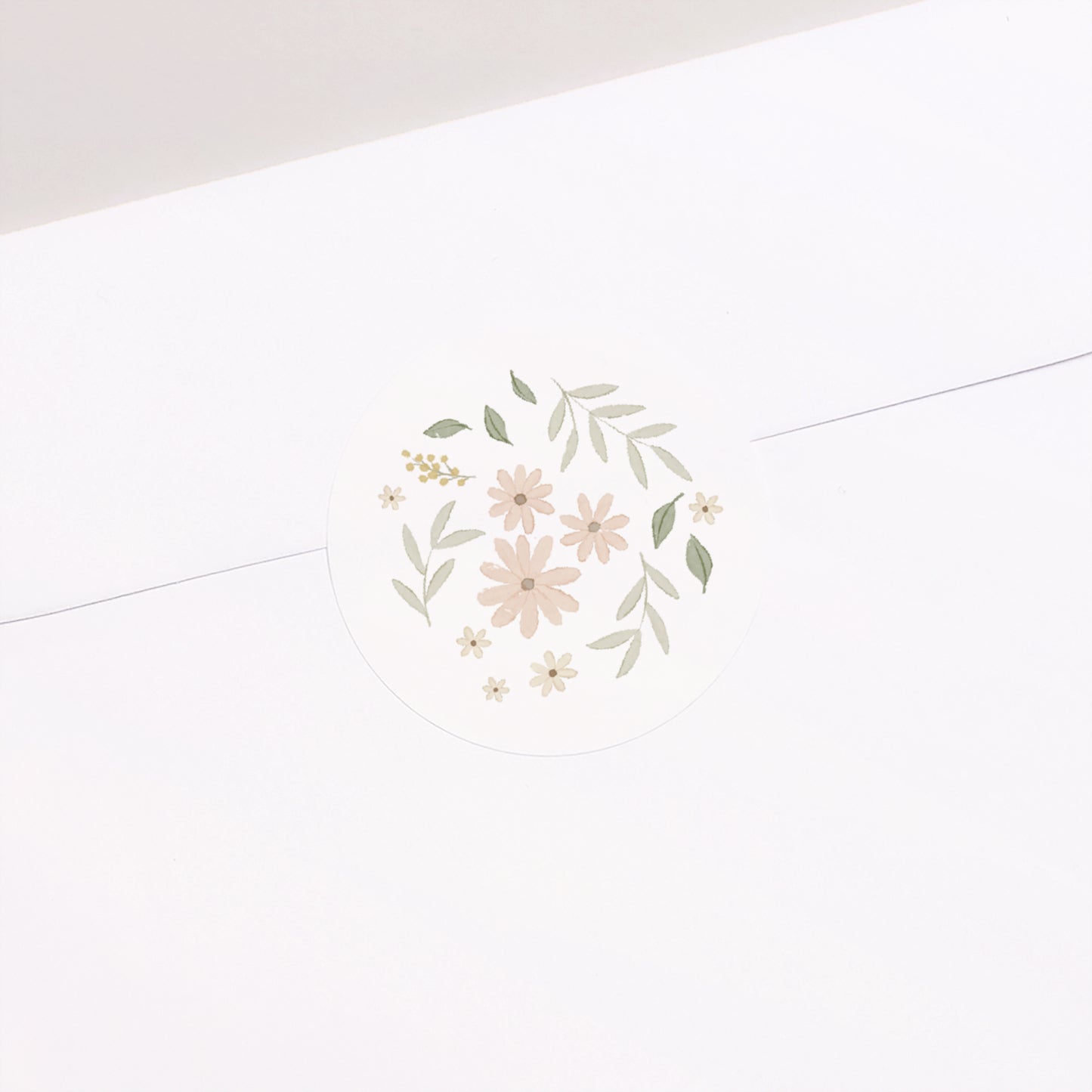 Sticker Naissance Rond Duo Floral photo N° 1