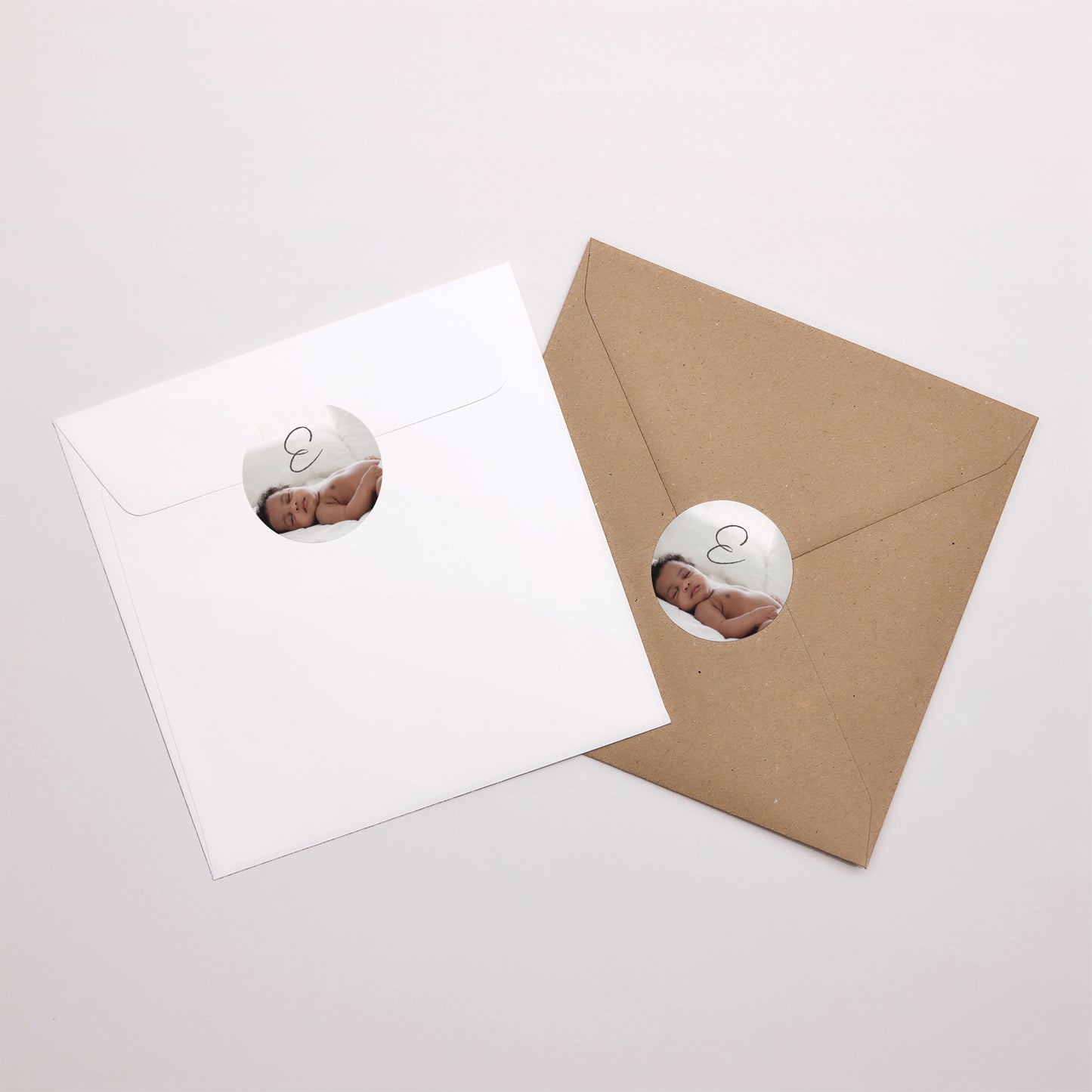 Sticker Naissance Rond Photo Biscuit photo N° 3