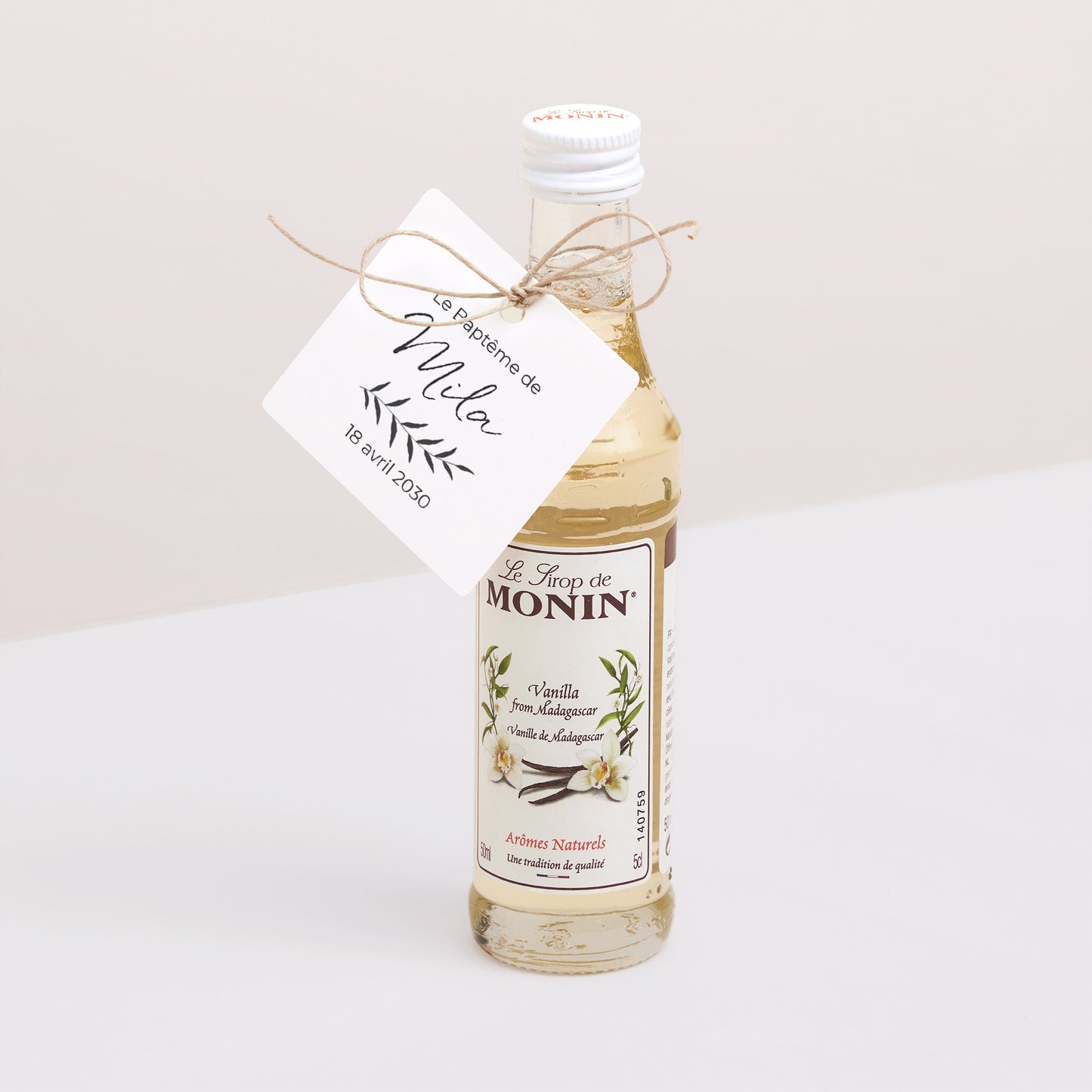 Etiquette perforée Naissance Carrée Croque-moi de bisous photo N° 3