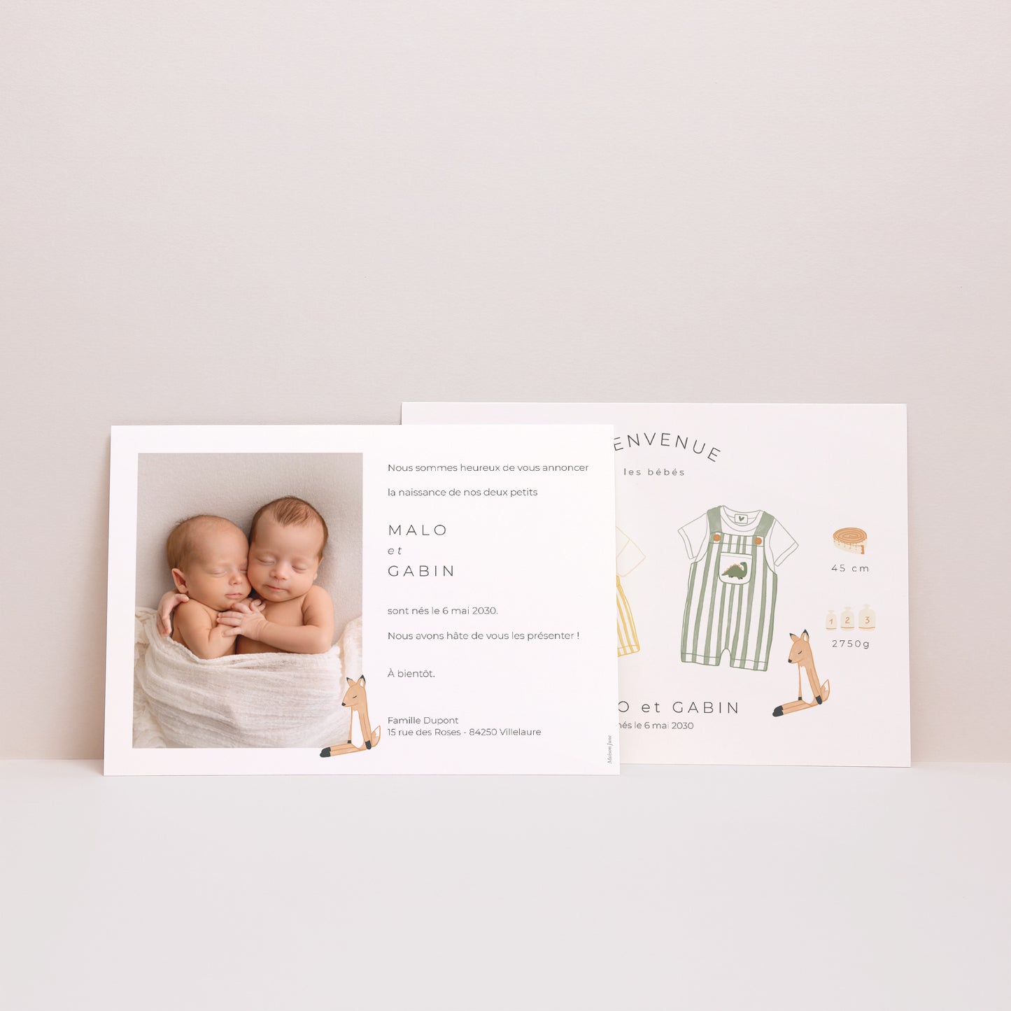 Faire-part Naissance Paysage Trousseau Garçon photo N° 2