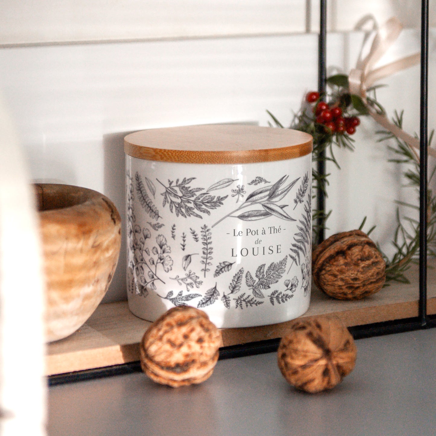 Pot en céramique 48 cl Herbier chouchou photo N° 4