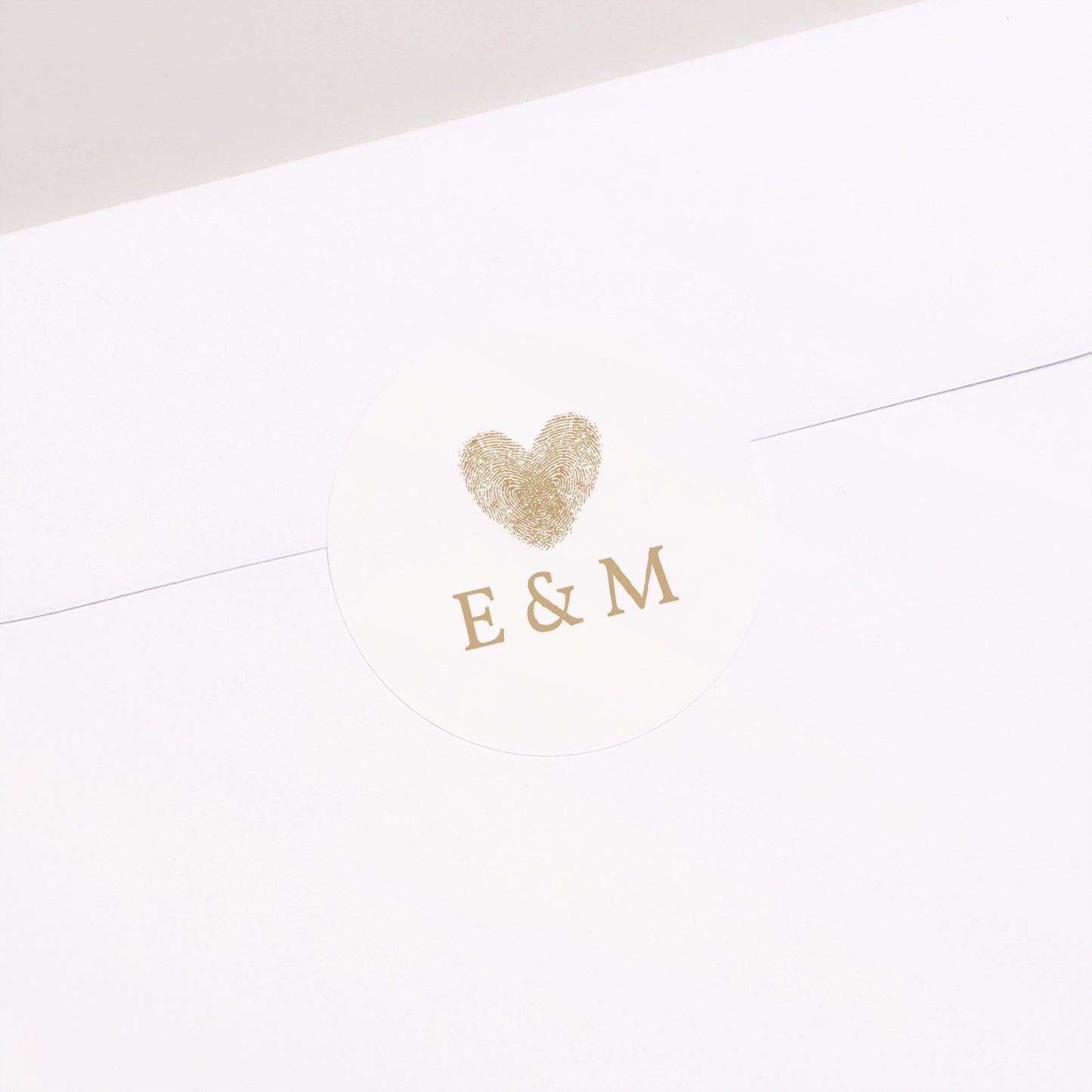 Sticker Mariage Rond Empeintes photo N° 1