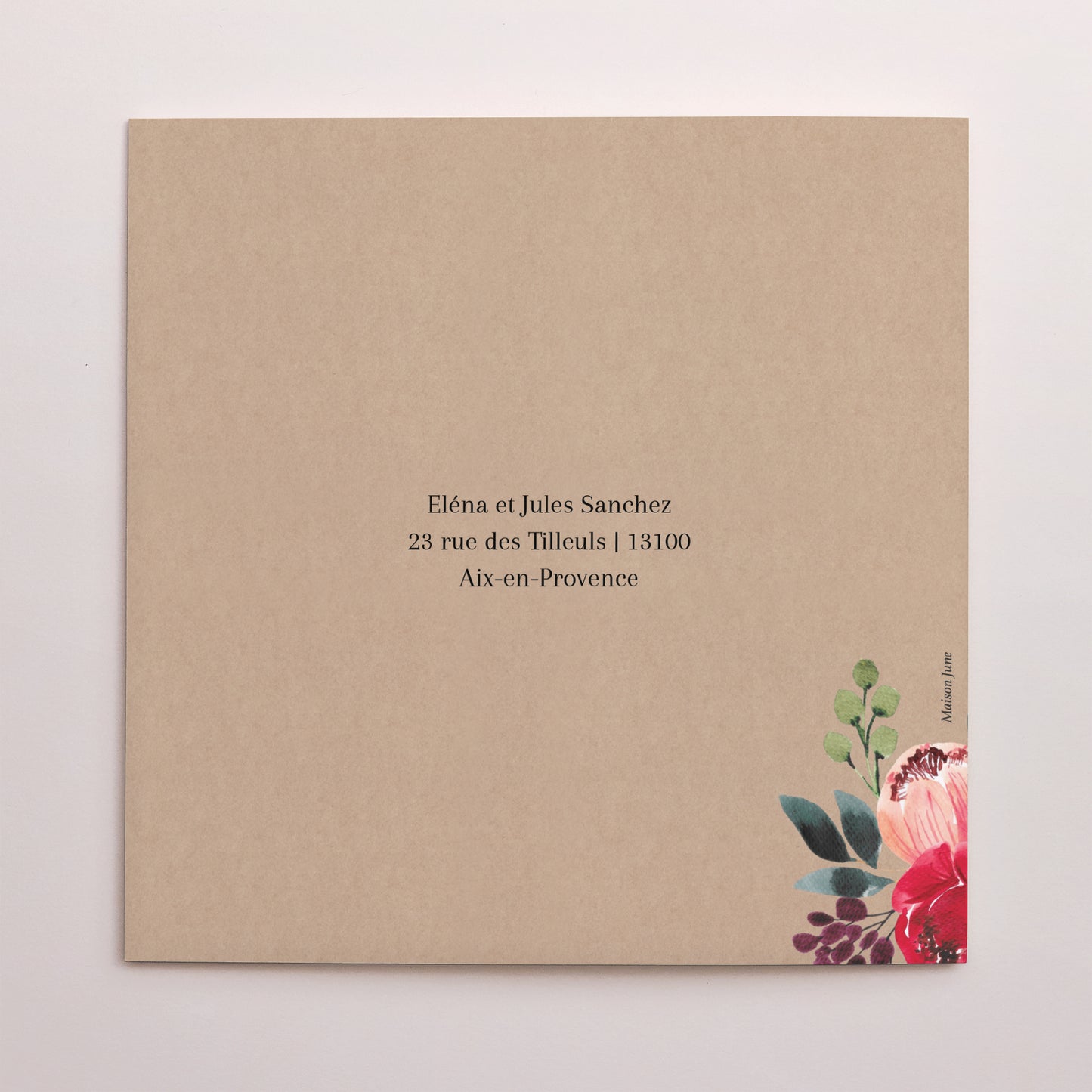 Remerciements Mariage Carré double volet Pop's Flowers photo N° 3