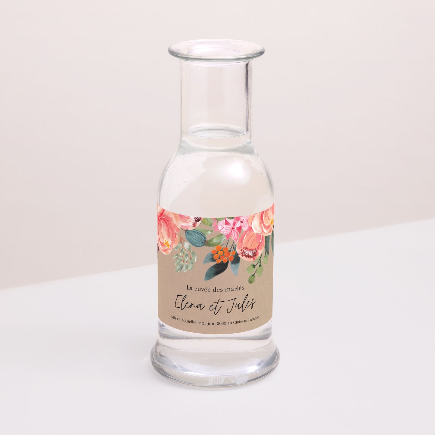 Etiquette bouteille Mariage Paysage Pop's Flowers photo N° 2