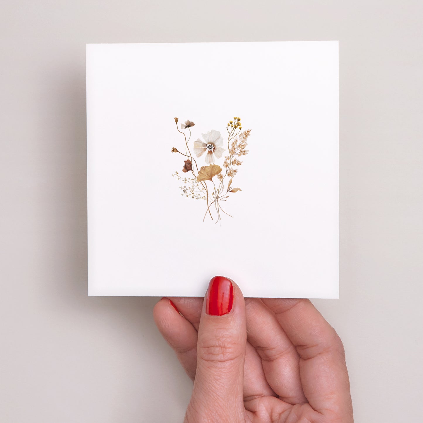 Carton réponse Mariage Carré Fleurs Séchées des Prés II photo N° 3
