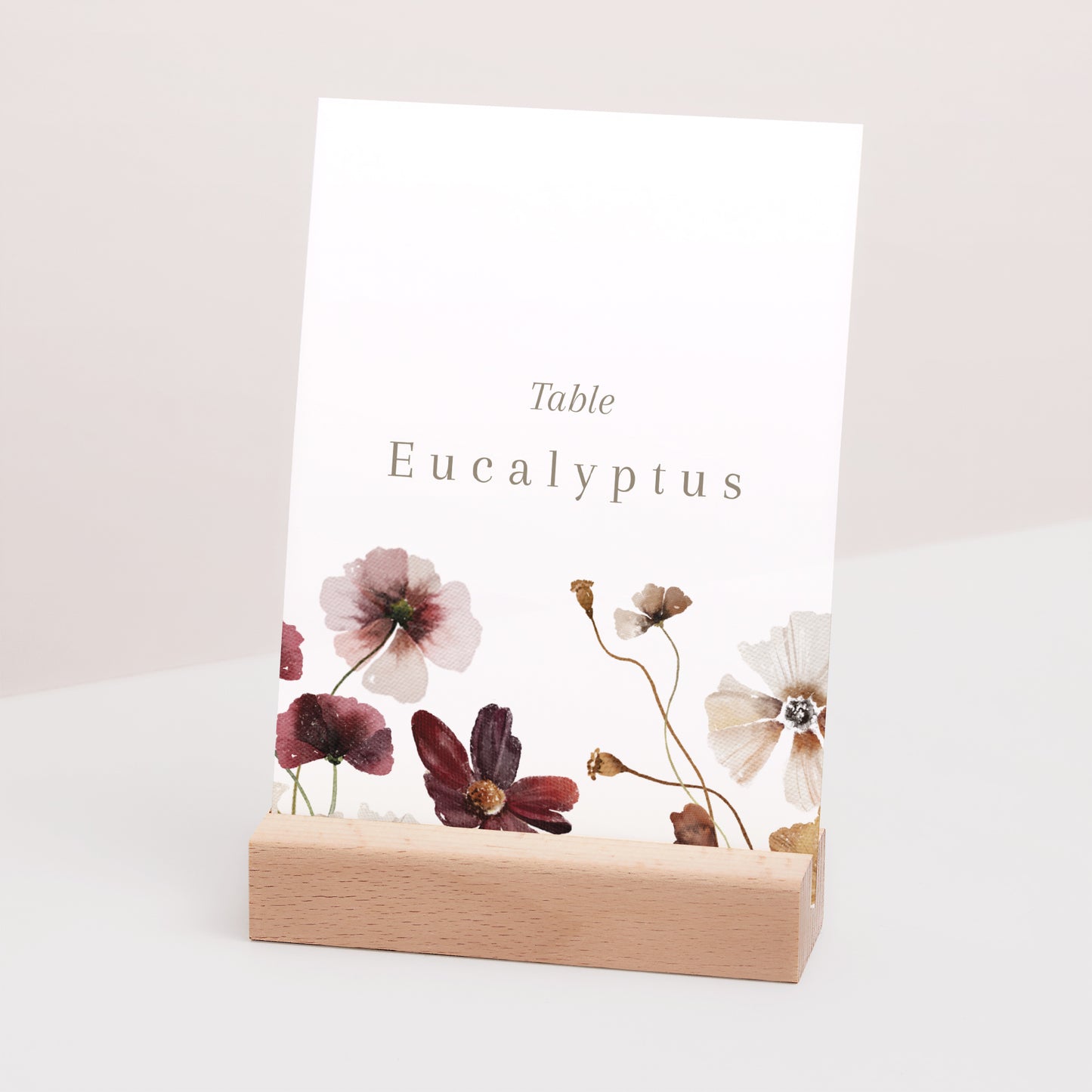 Marque table Mariage Rectangle Fleurs Séchées des Prés II photo N° 3