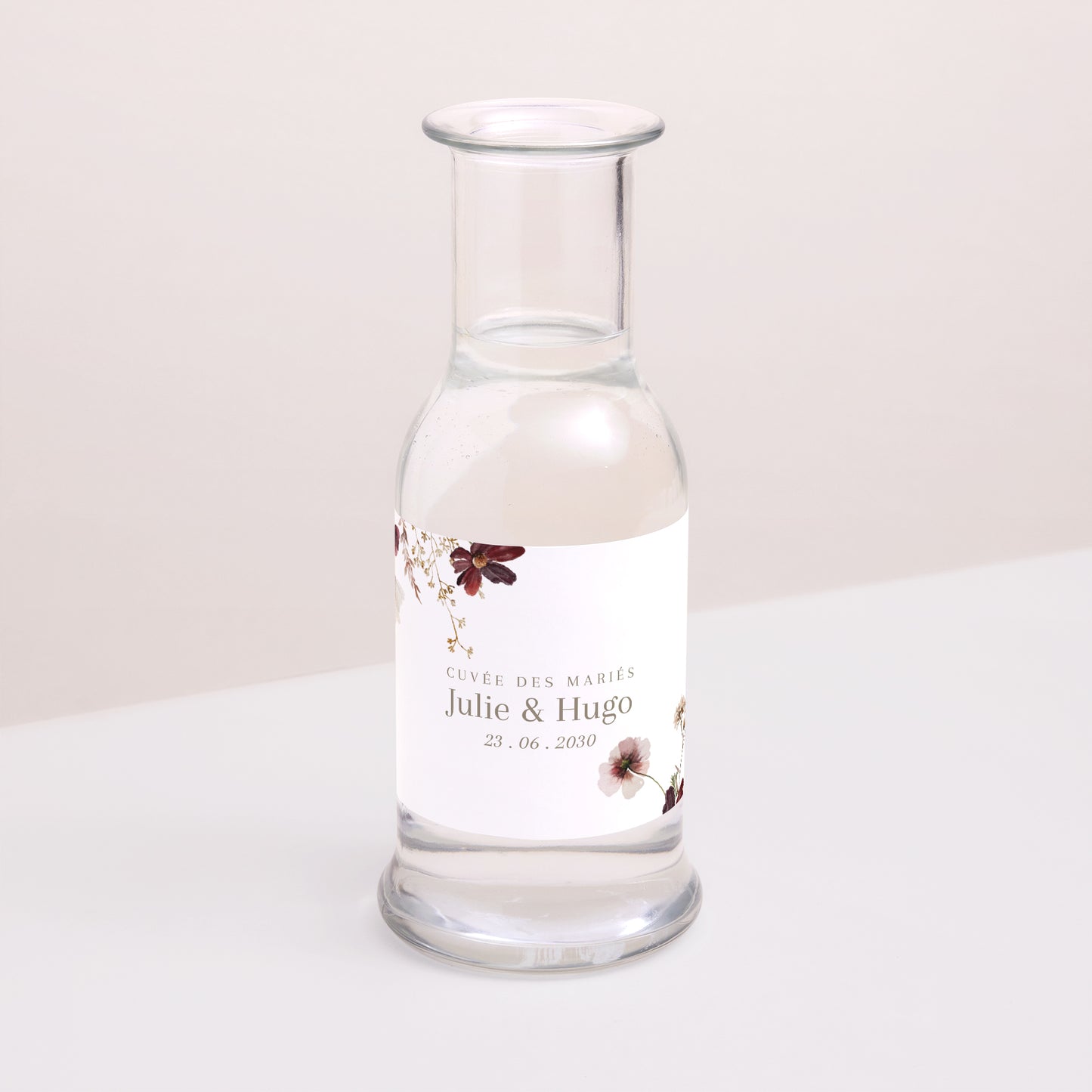 Etiquette bouteille Mariage Paysage Fleurs Séchées des Prés II photo N° 2