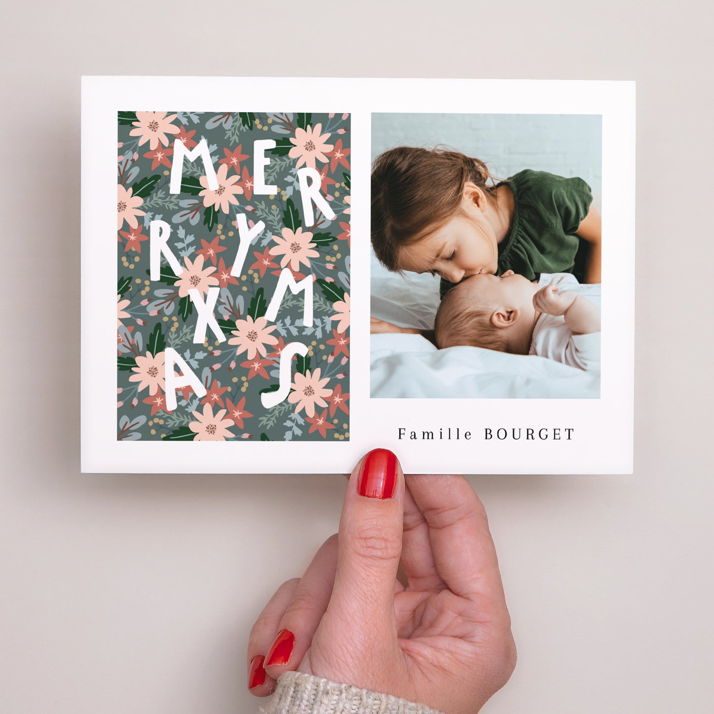 Carte de Noel Fin d'année Paysage MERRY CHRISTMAS III photo N° 3