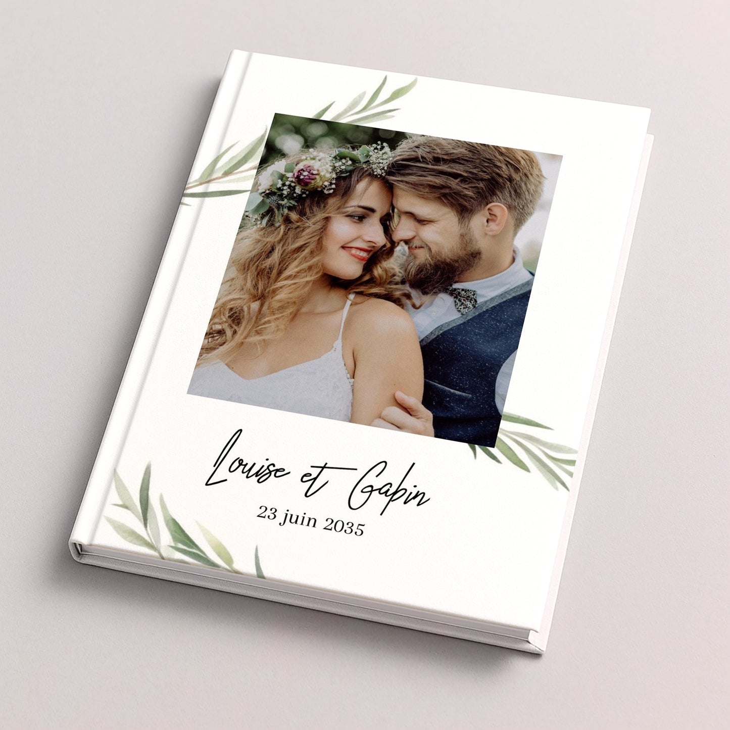 Album photo Mariage A4 portrait 48 pages Feuilles d'olivier photo N° 1