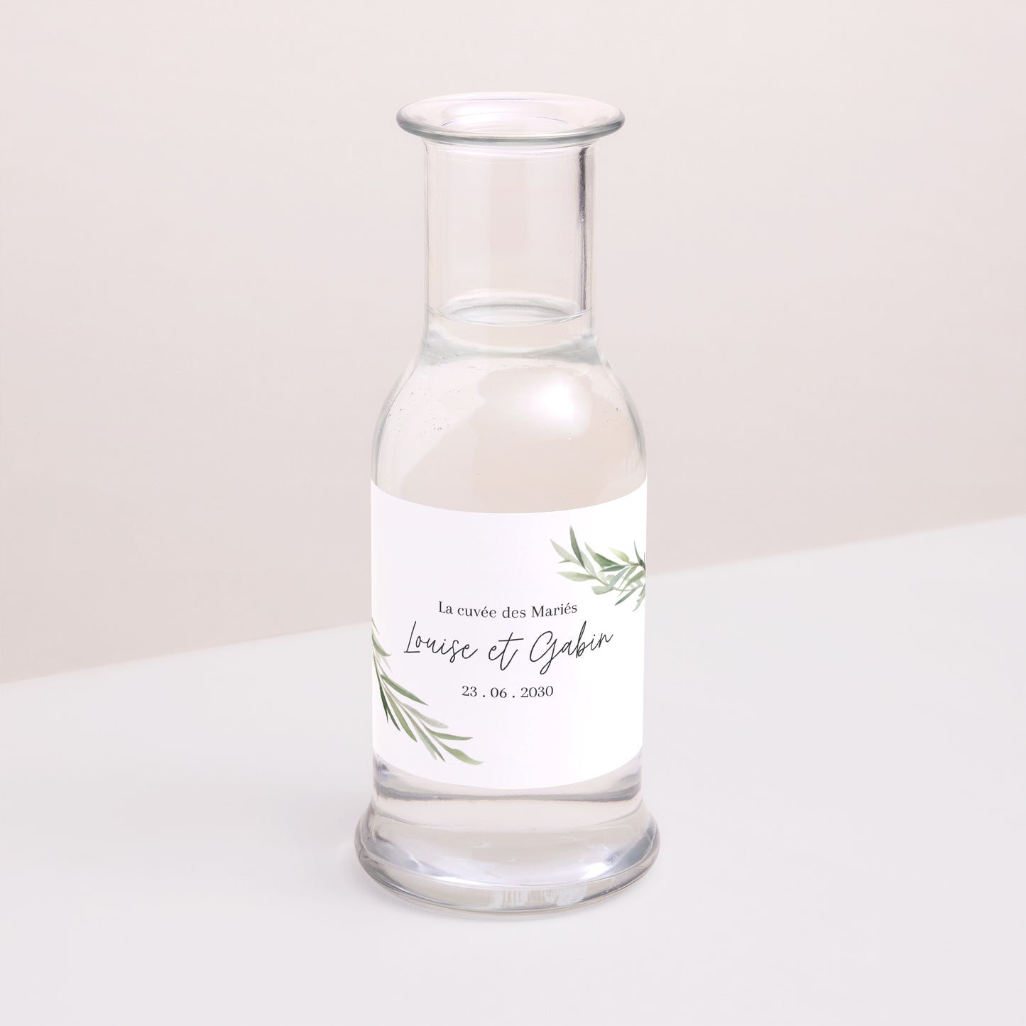 Etiquette bouteille Mariage Paysage Feuilles d'olivier photo N° 2