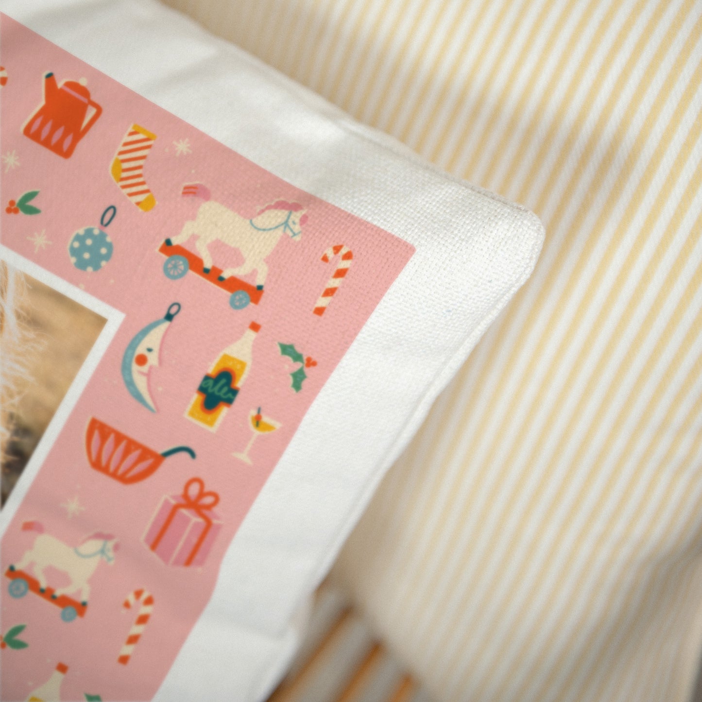 Coussin Fin d'année Beige naturel Féérie de noël photo N° 3