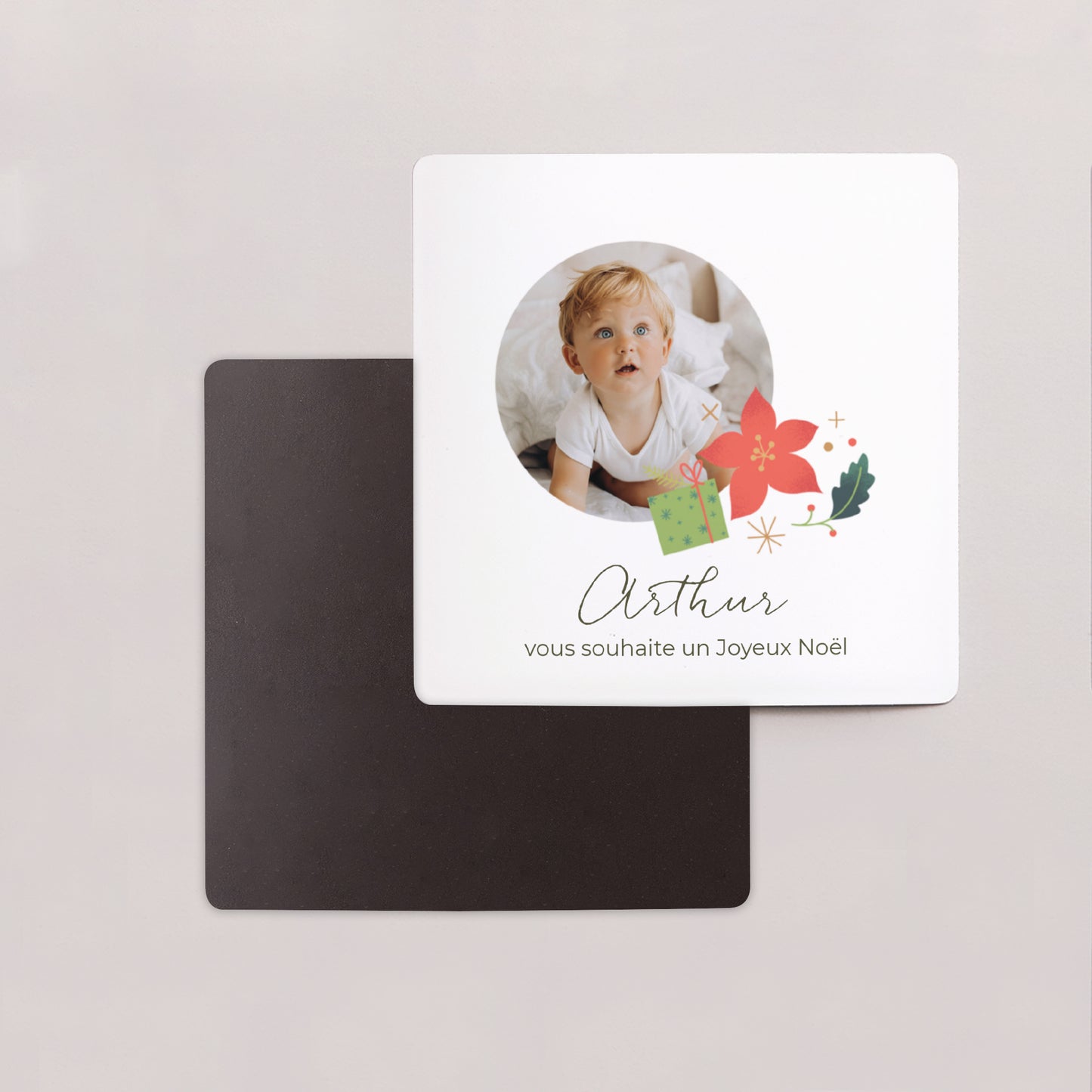 Carte de voeux Fin d'année Lot de 9, magnétique Tourbillon enchanté photo N° 2