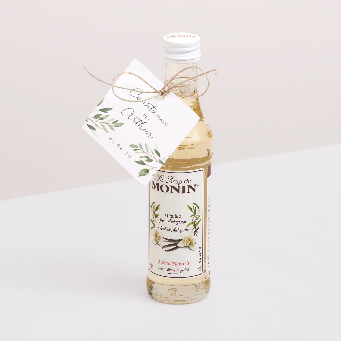 Etiquette perforée Mariage Carrée Feuillage photo N° 3