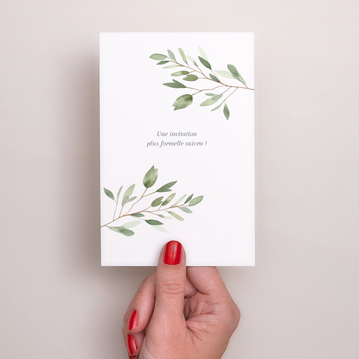 Save the date Mariage Portrait Feuillage photo N° 3