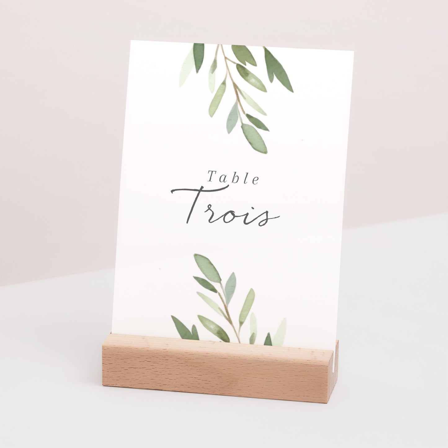 Marque table Mariage Rectangle Feuillage photo N° 3