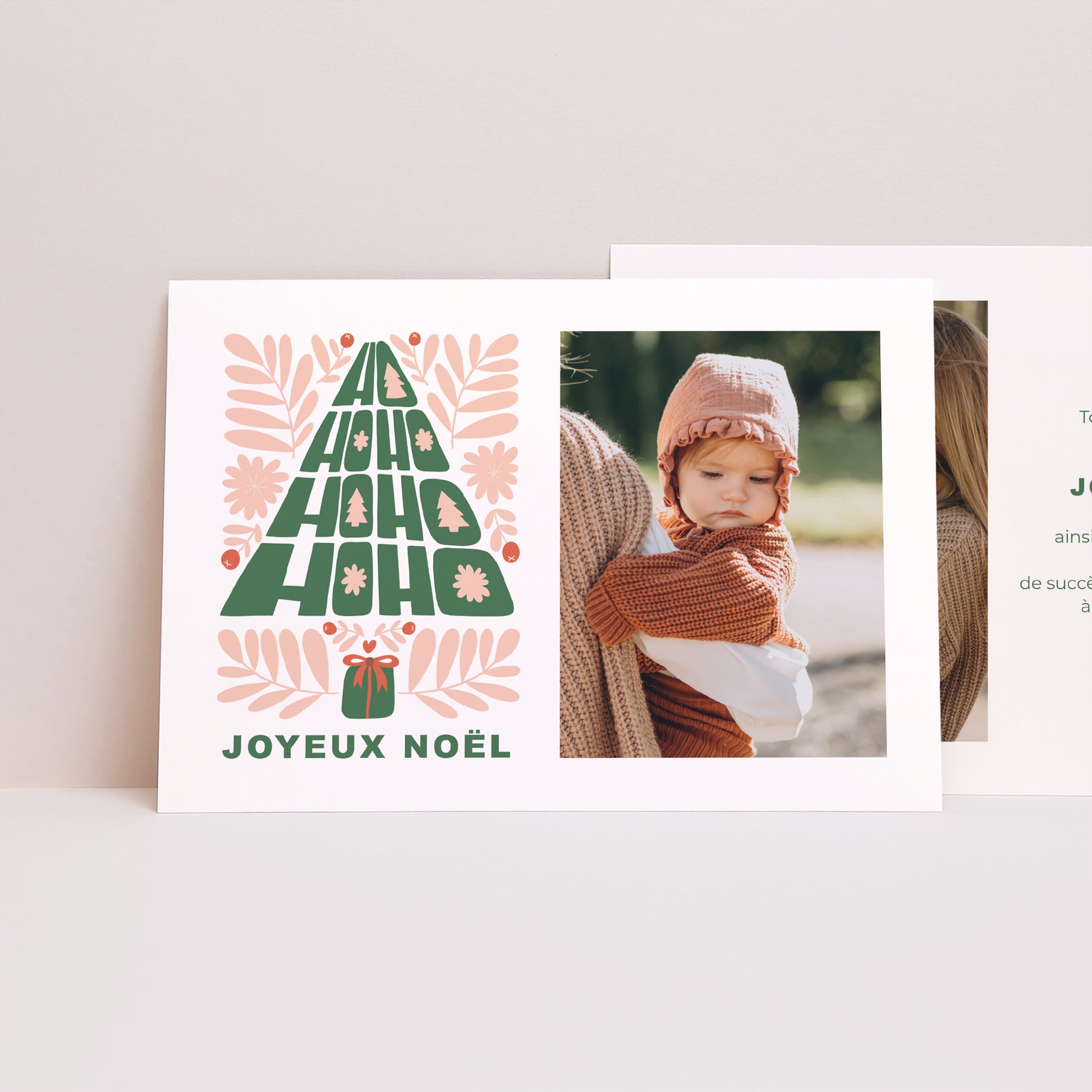 Carte de Noel Fin d'année Paysage Ho ho ho photo N° 1