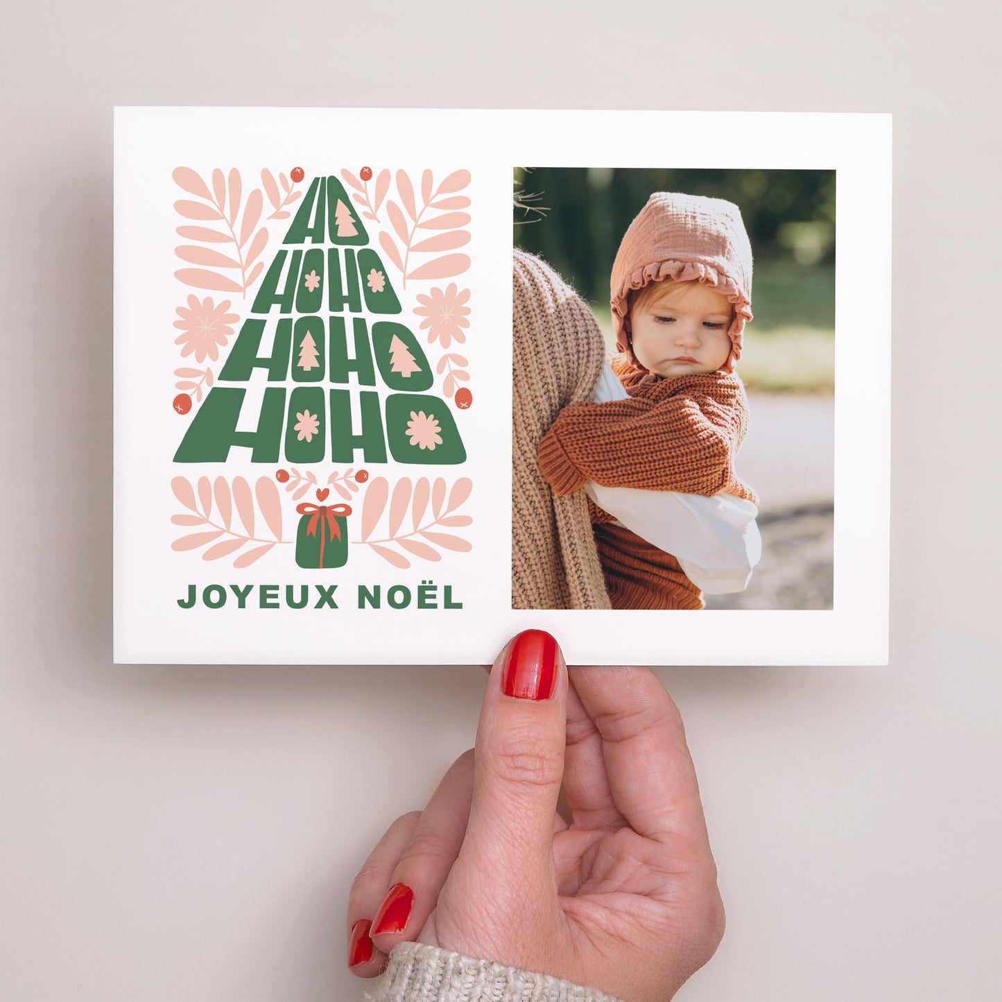 Carte de voeux Fin d'année Paysage Ho ho ho photo N° 3