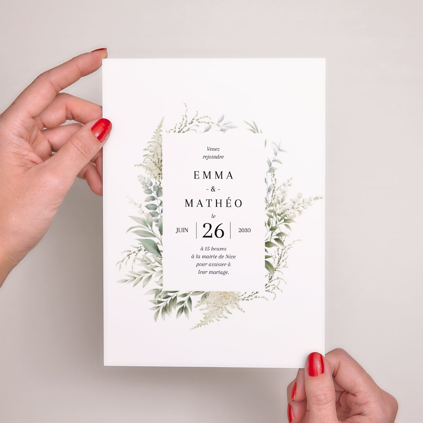 Faire-part Mariage Grand format rectangle un air champêtre photo N° 2