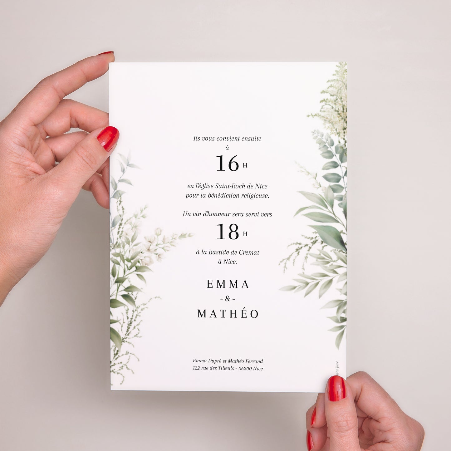Faire-part Mariage Grand format rectangle un air champêtre photo N° 3