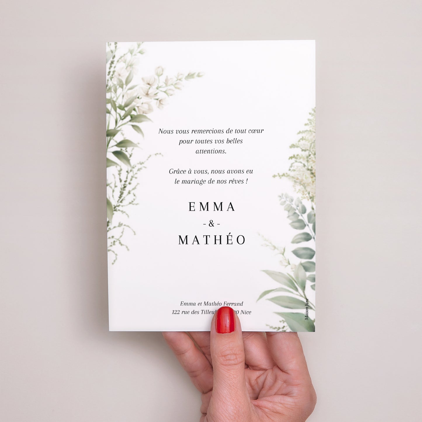 Remerciements Mariage Portrait un air champêtre photo N° 3