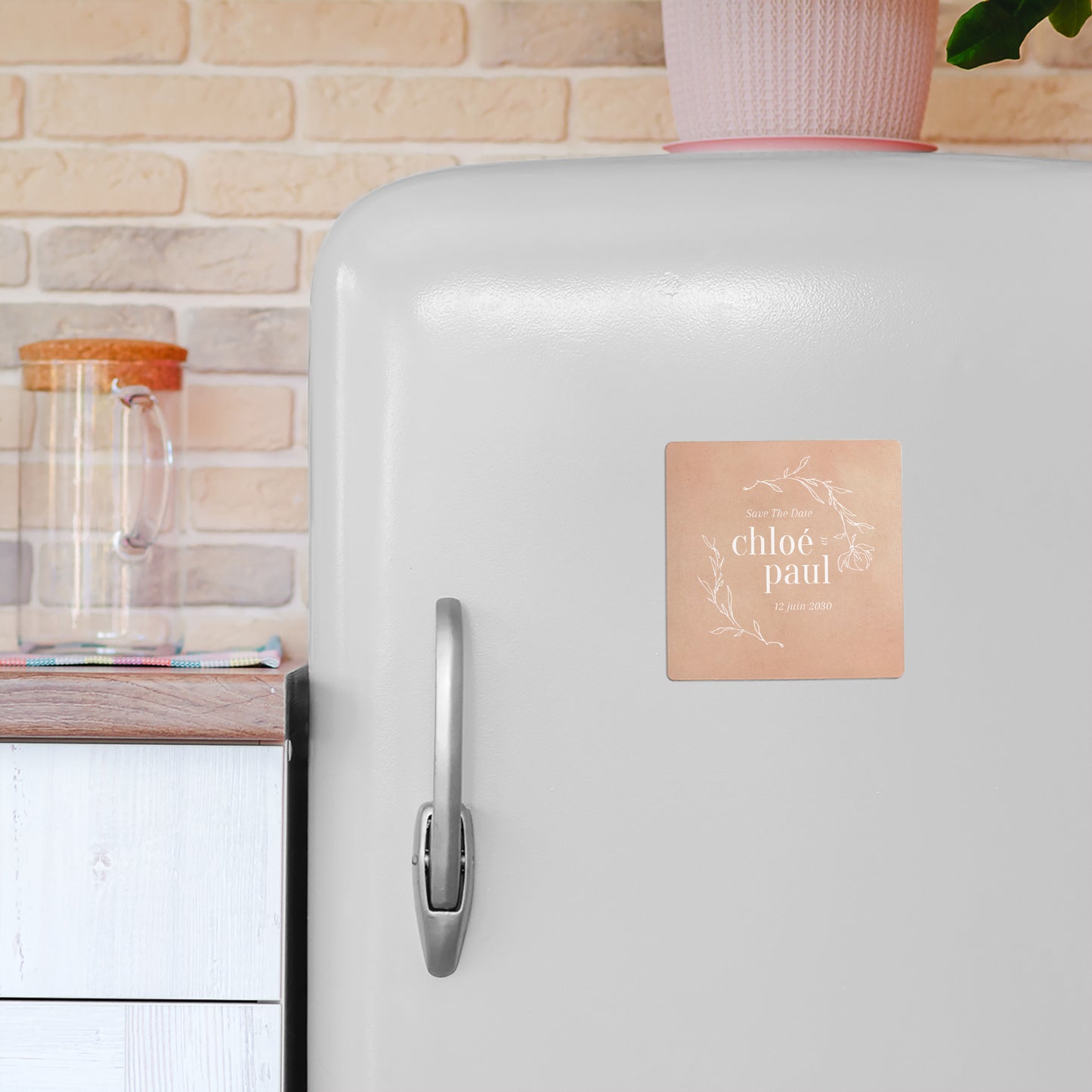 Save the date Mariage Lot de 9, magnétique Une page de poésie photo N° 4