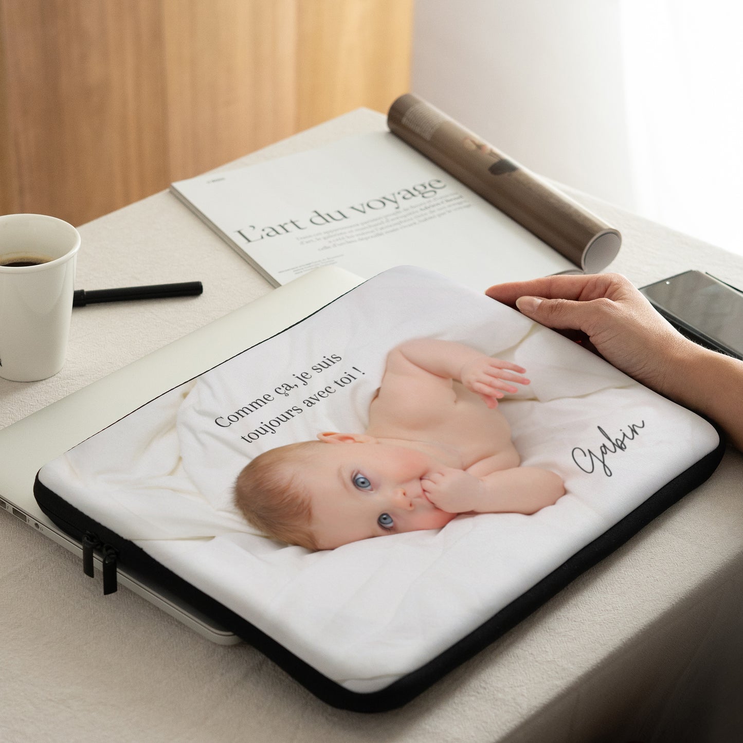 Housse ordinateur 15 pouces Toujours avec toi photo N° 2