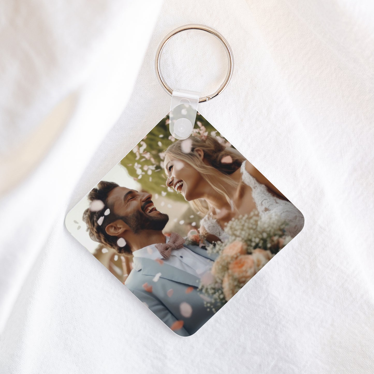 Porte-clés Objets Carré Wedding day photo N° 1