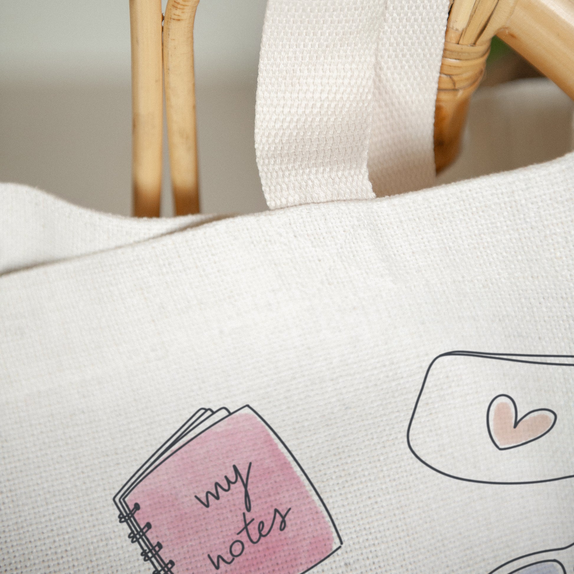 Tote bag Objets Anse en toile Toute ma vie photo N° 3