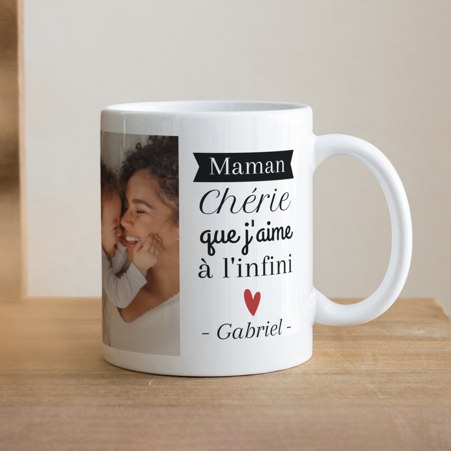 Mug Fin d'année Blanc Maman photo N° 1