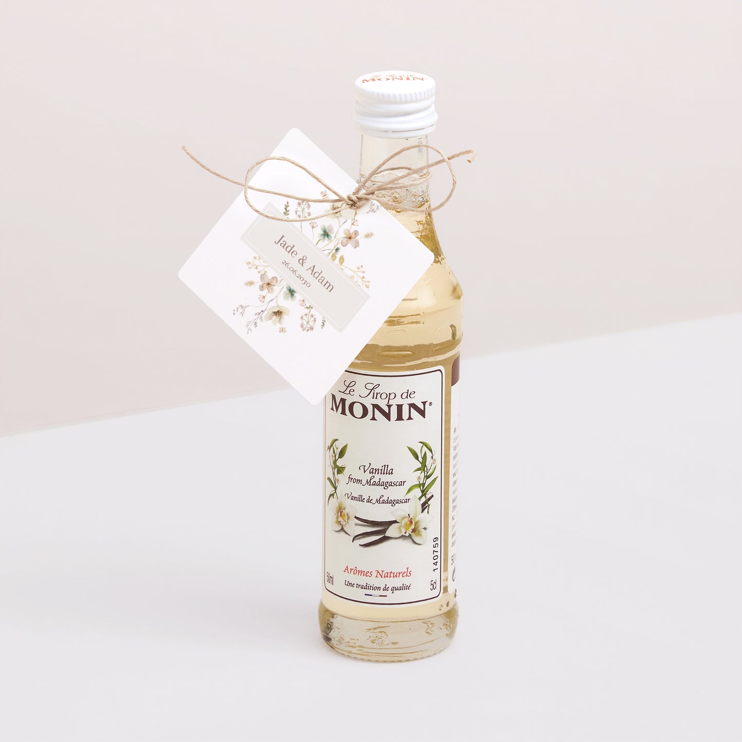 Etiquette perforée Mariage Carrée Fleurs sauvages III photo N° 3