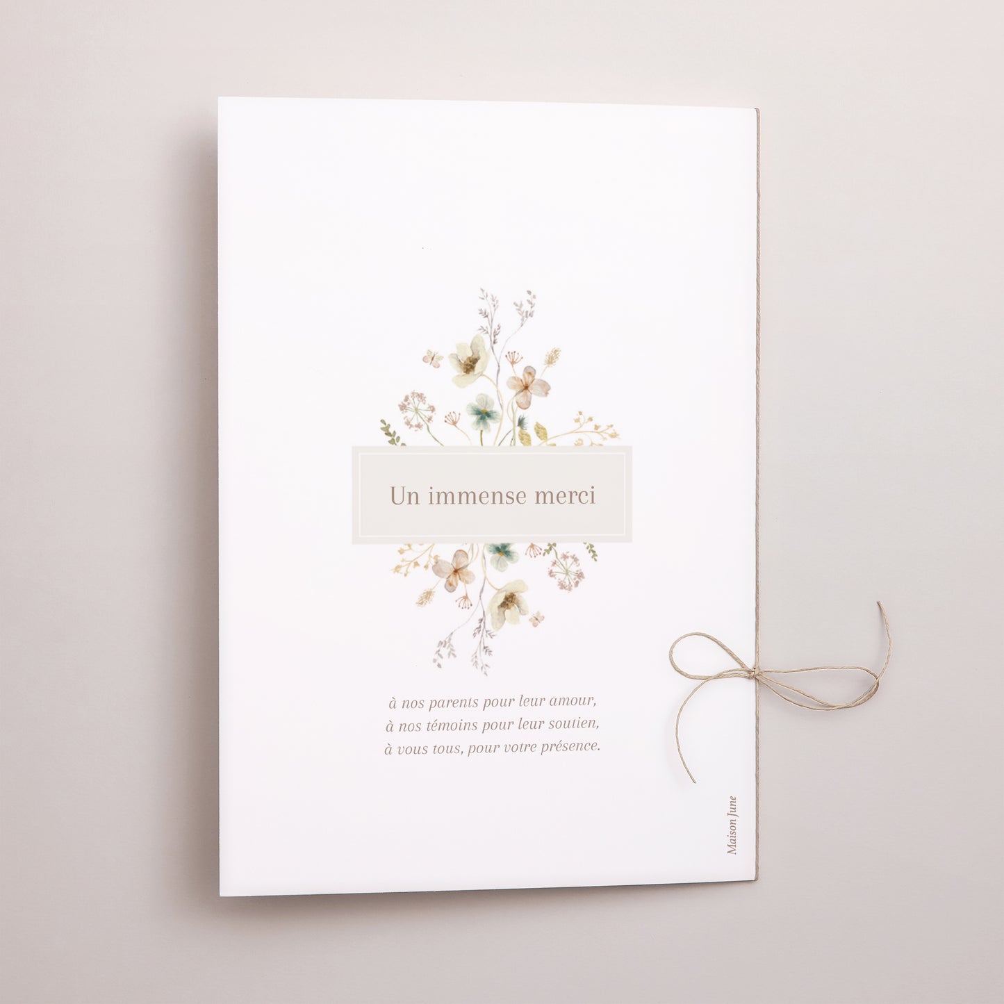 Livret de messe Mariage Double volet Fleurs sauvages III photo N° 3